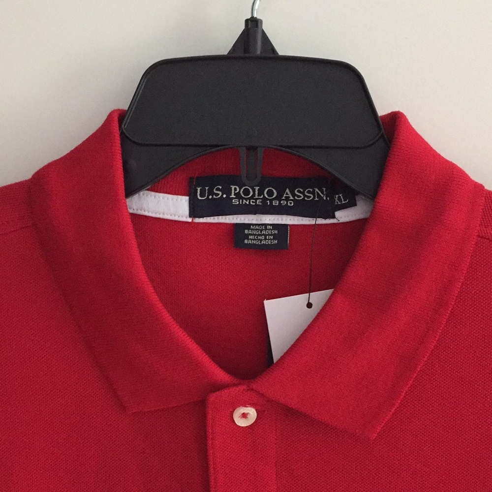 USPA Polo Shirt Red Short Sleeve XL - Picture 2 of 10